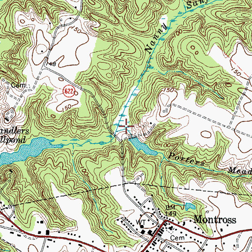 Topographic Map of Porters Meadow, VA