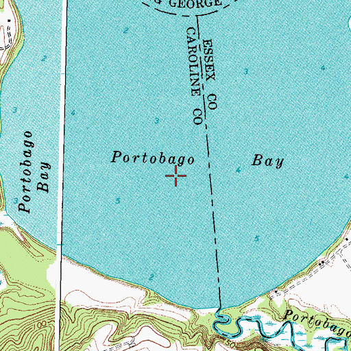 Topographic Map of Portobago Bay, VA