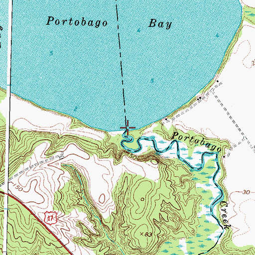 Topographic Map of Portobago Creek, VA