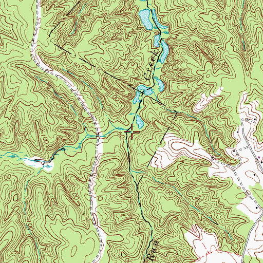 Topographic Map of Portobago Run, VA