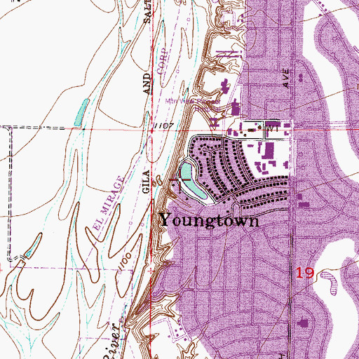 Topographic Map of Maricopa Lake, AZ