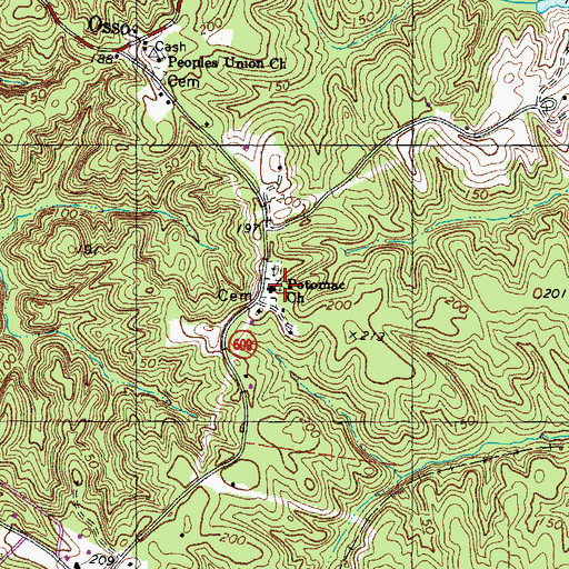 Topographic Map of Potomac Church, VA
