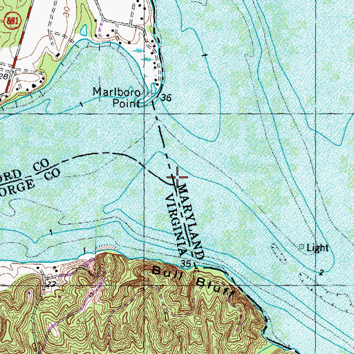 Topographic Map of Potomac Creek, VA