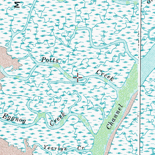 Topographic Map of Potts Creek, VA
