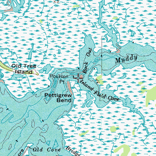Topographic Map of Poulson Point, VA