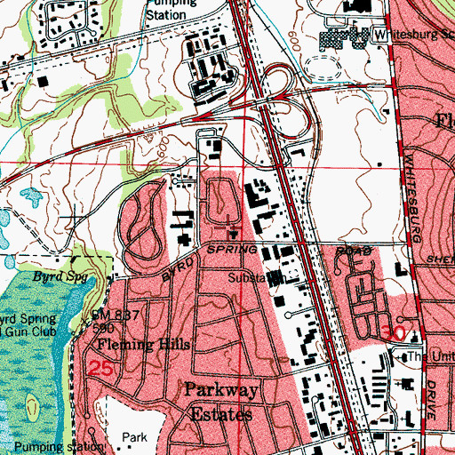 Topographic Map of Southside Christian Church, AL