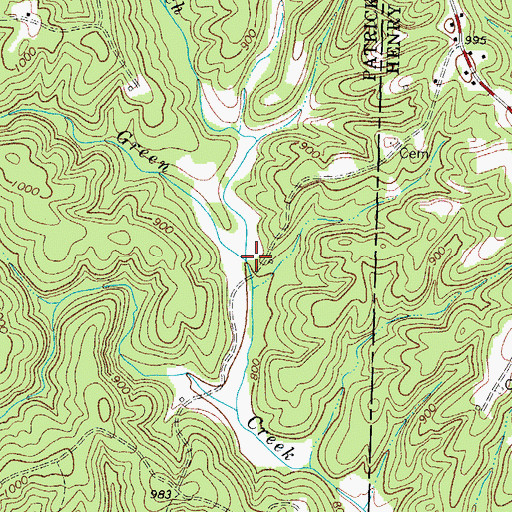 Topographic Map of Price Branch, VA