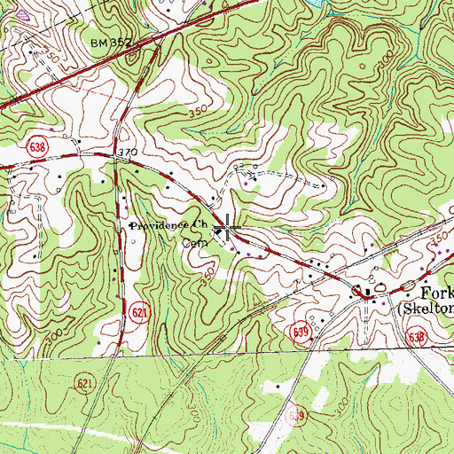Topographic Map of Providence Church, VA