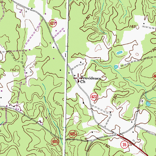 Topographic Map of Providence Church, VA