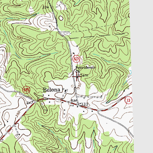 Topographic Map of Providence Church, VA