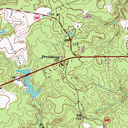 Topographic Map of Providence Church, VA