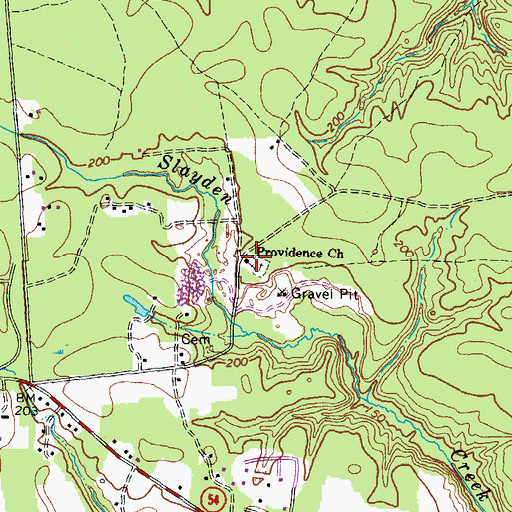 Topographic Map of Providence Church, VA