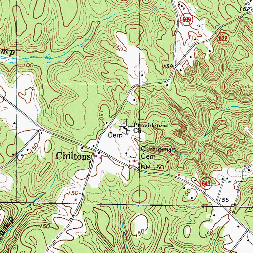 Topographic Map of Providence Church, VA