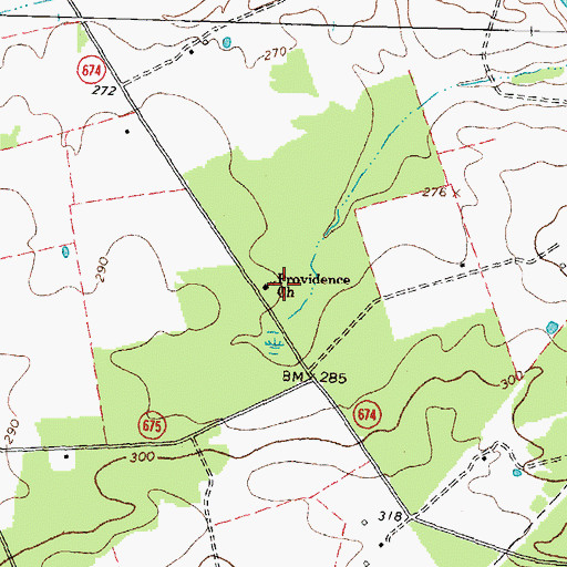 Topographic Map of Providence Church, VA