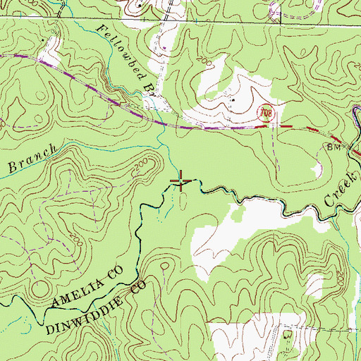 Topographic Map of Pucketts Branch, VA