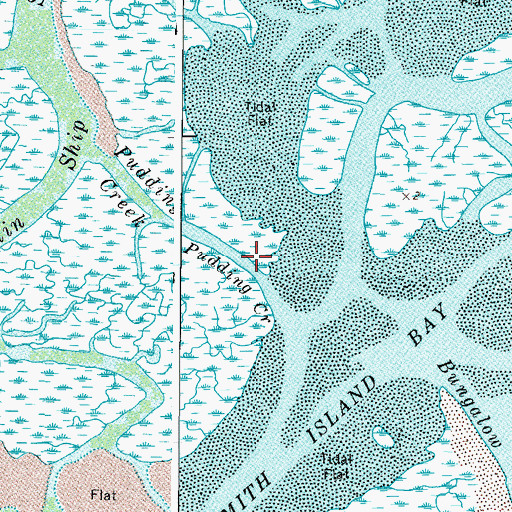 Topographic Map of Pudding Creek, VA