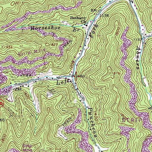 Topographic Map of Puncheon Camp Creek, VA