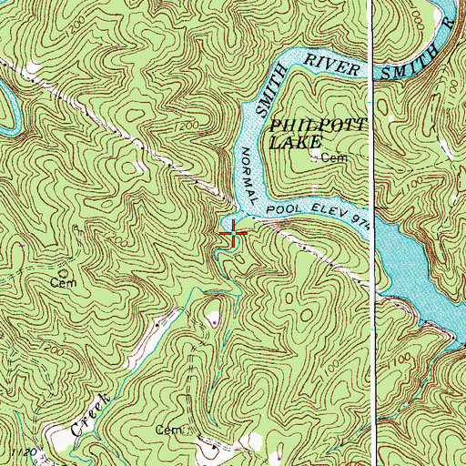 Topographic Map of Puppy Creek, VA