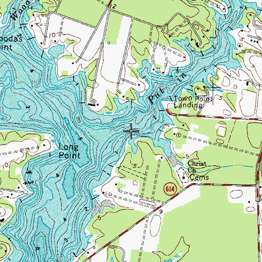 Topographic Map of Put in Creek, VA