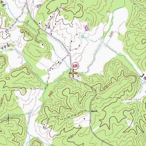 Topographic Map of Quarry Creek, VA
