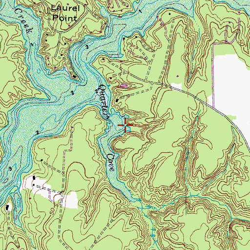Topographic Map of Quarter Cove, VA