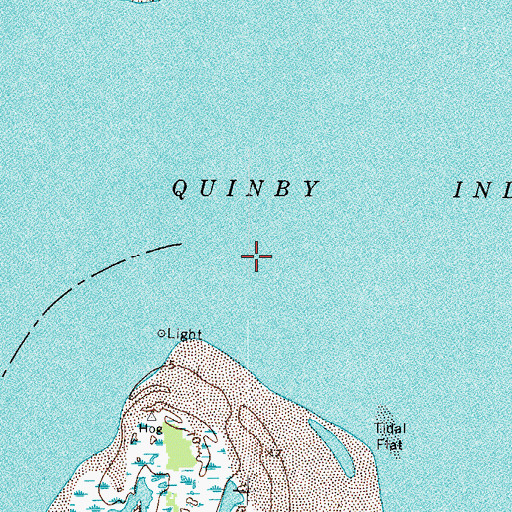 Topographic Map of Quinby Inlet, VA