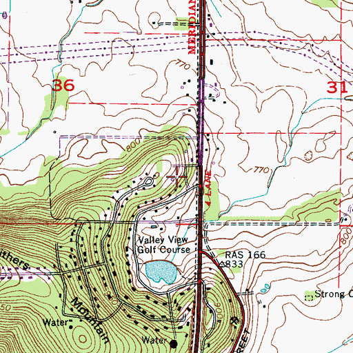 Topographic Map of Strong Cemetery, AL