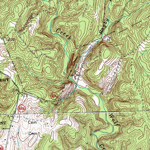 Topographic Map of Ragby Branch, VA