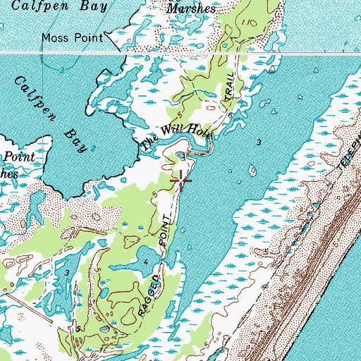 Topographic Map of Ragged Point Trail, VA