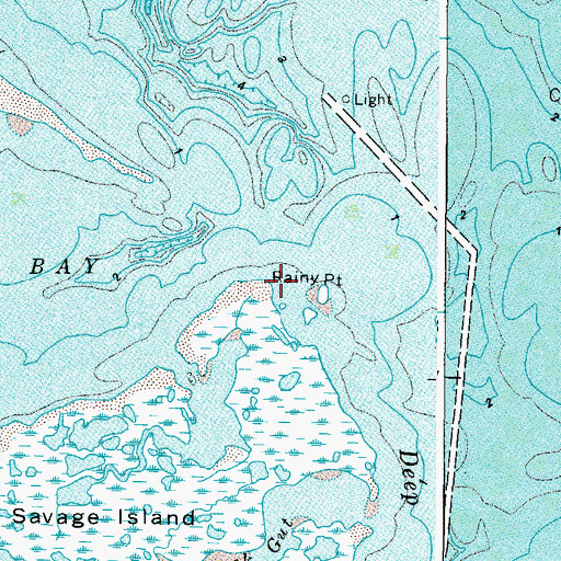 Topographic Map of Rainy Point, VA