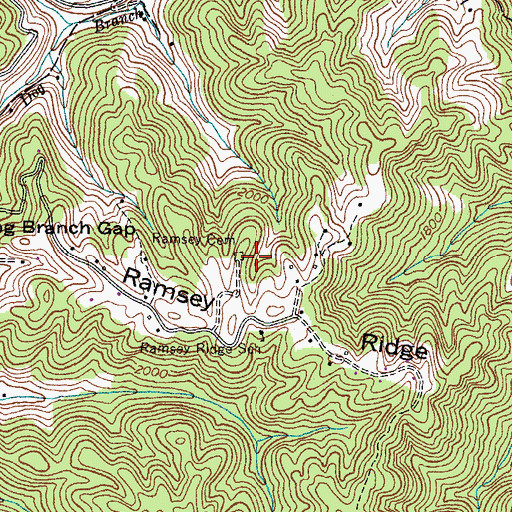 Topographic Map of Ramsey Cemetery, VA