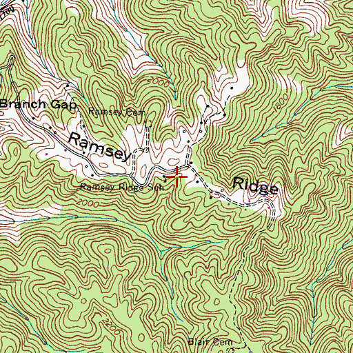 Topographic Map of Ramsey Ridge School, VA