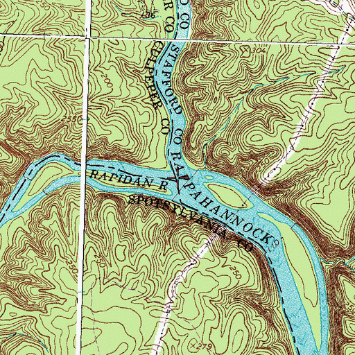 Topographic Map of Rapidan River, VA