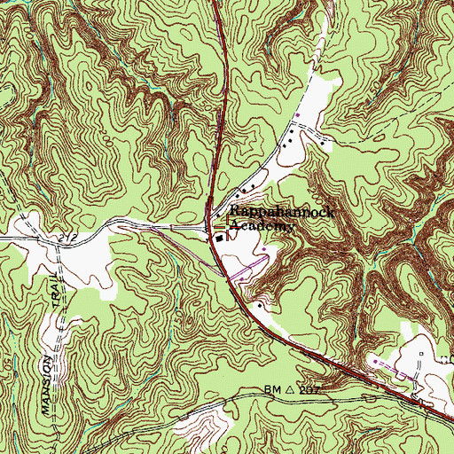 Topographic Map of Rappahannock Academy, VA