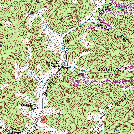 Topographic Map of Ratcliff Fork, VA
