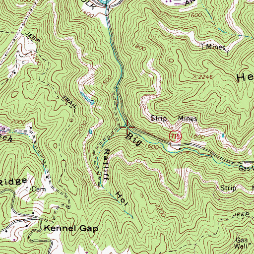 Topographic Map of Ratliff Hollow, VA