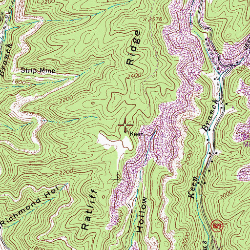 Topographic Map of Ratliff Ridge, VA