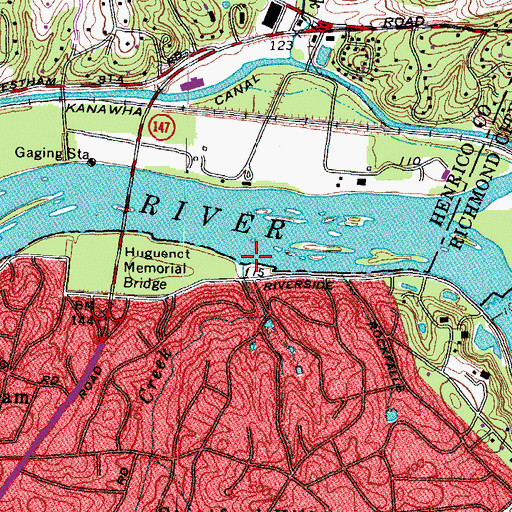 Topographic Map of Rattlesnake Creek, VA