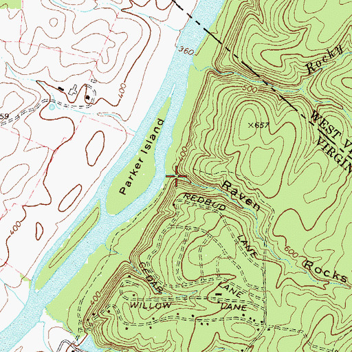 Topographic Map of Raven Rocks Hollow, VA