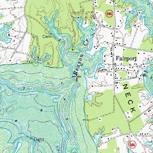 Topographic Map of Reason Creek, VA