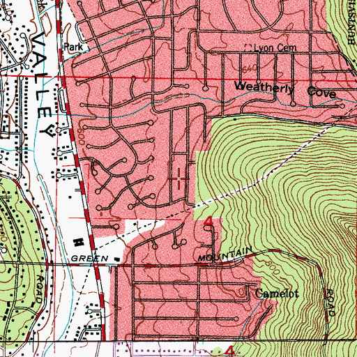 Topographic Map of Tara, AL