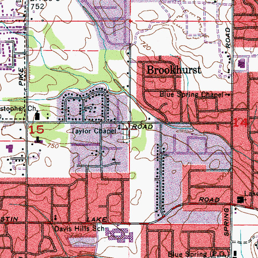 Topographic Map of Taylor Chapel Cemetery, AL