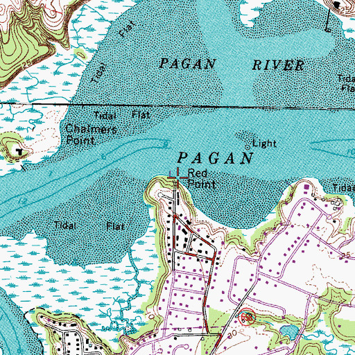 Topographic Map of Red Point, VA