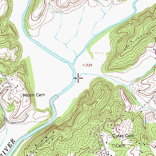 Topographic Map of Redbud Creek, VA