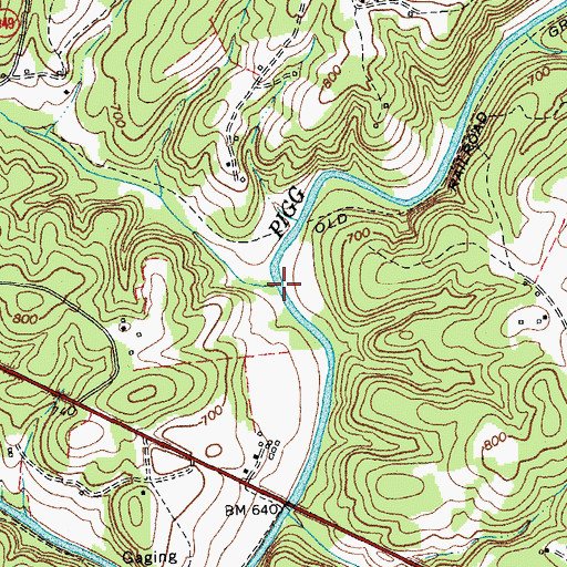 Topographic Map of Reddies Creek, VA