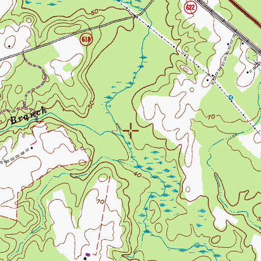 Topographic Map of Reddy Hole Branch, VA