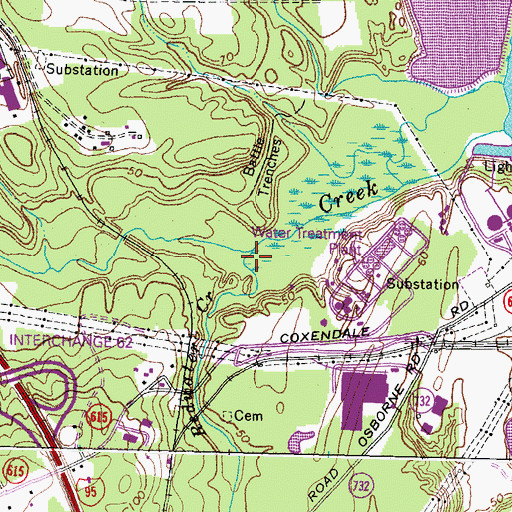 Topographic Map of Redwater Creek, VA