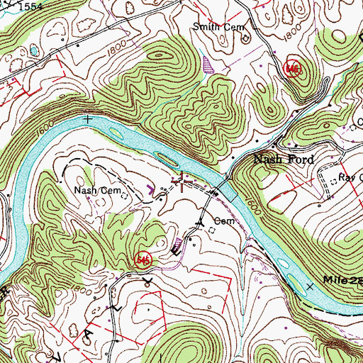 Topographic Map of Reeds Valley, VA
