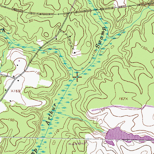 Topographic Map of Reedy Branch, VA