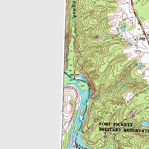 Topographic Map of Reedy Branch, VA